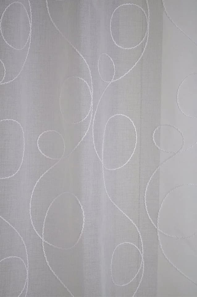 KUTTI Raffrollo Jasmin Weiß Bestickt 60x130cm - Bild 4