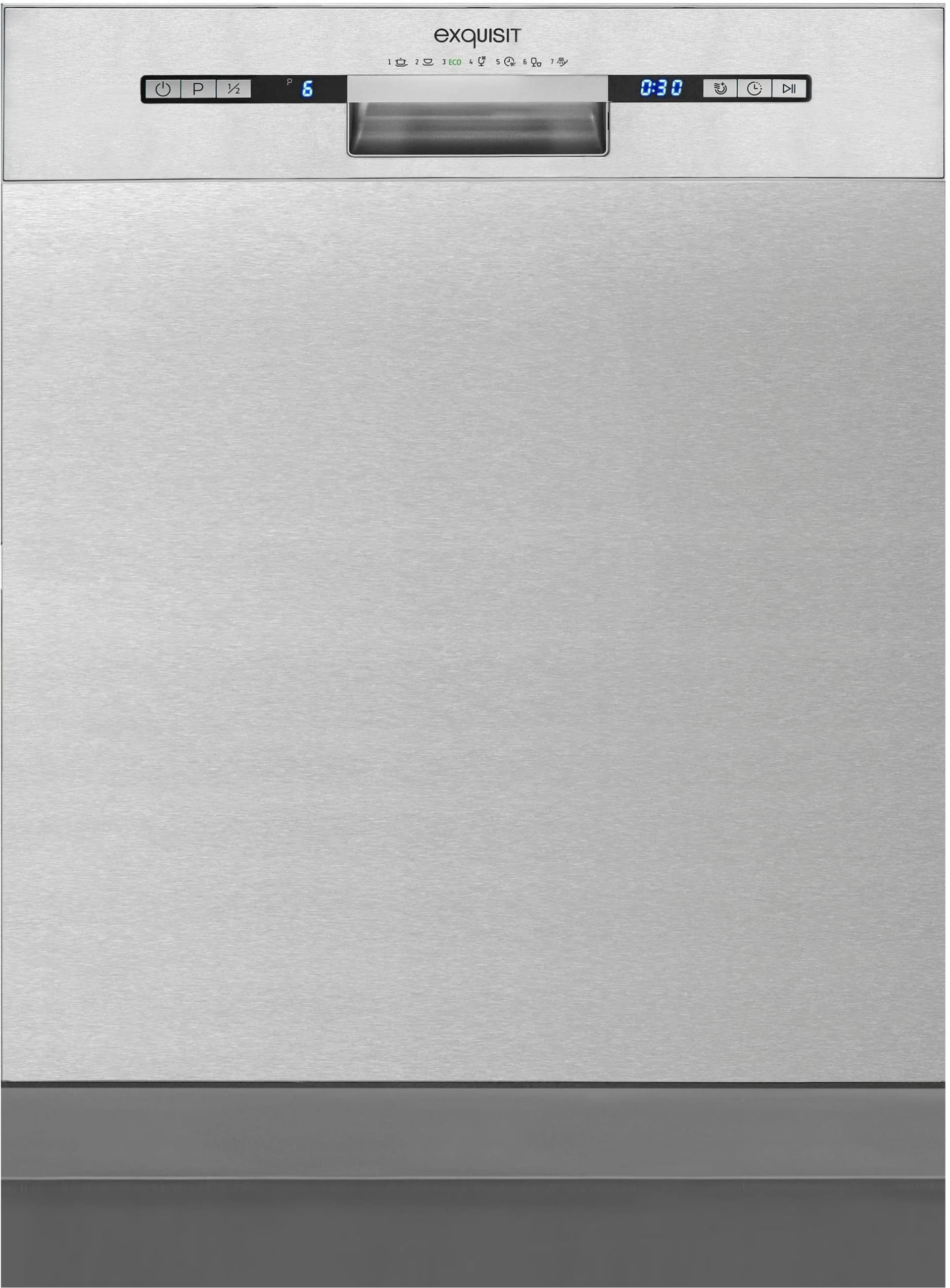 EXQUISIT Unterbaugeschirrspüler EGSP9313-EF-030E Silber Edelstahl
