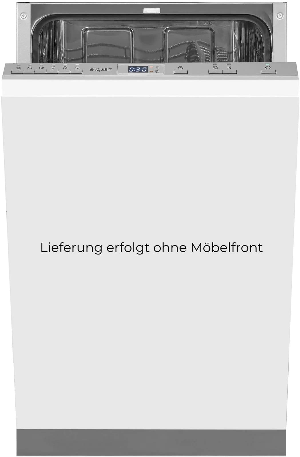EXQUISIT vollintegrierbarer Geschirrspüler EGSP2109-E-030E Silber
