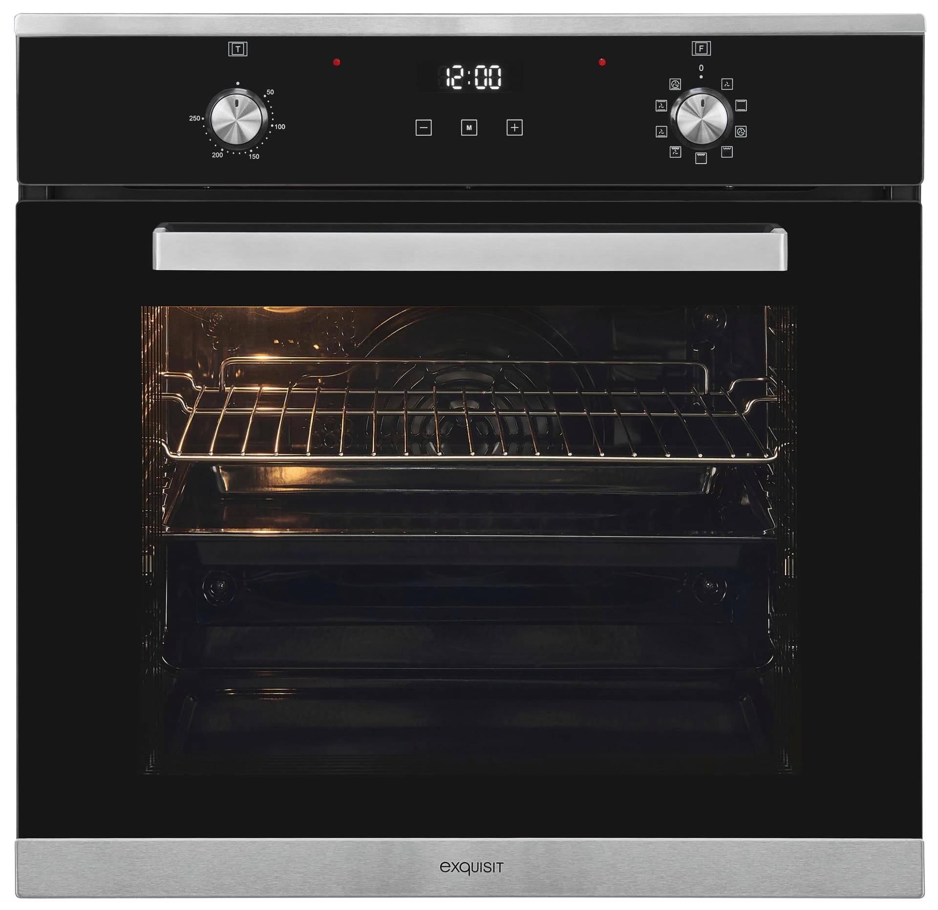 EXQUISIT Backofen EBE76-9-H-020 Silber Heißluft & Pizzastufe