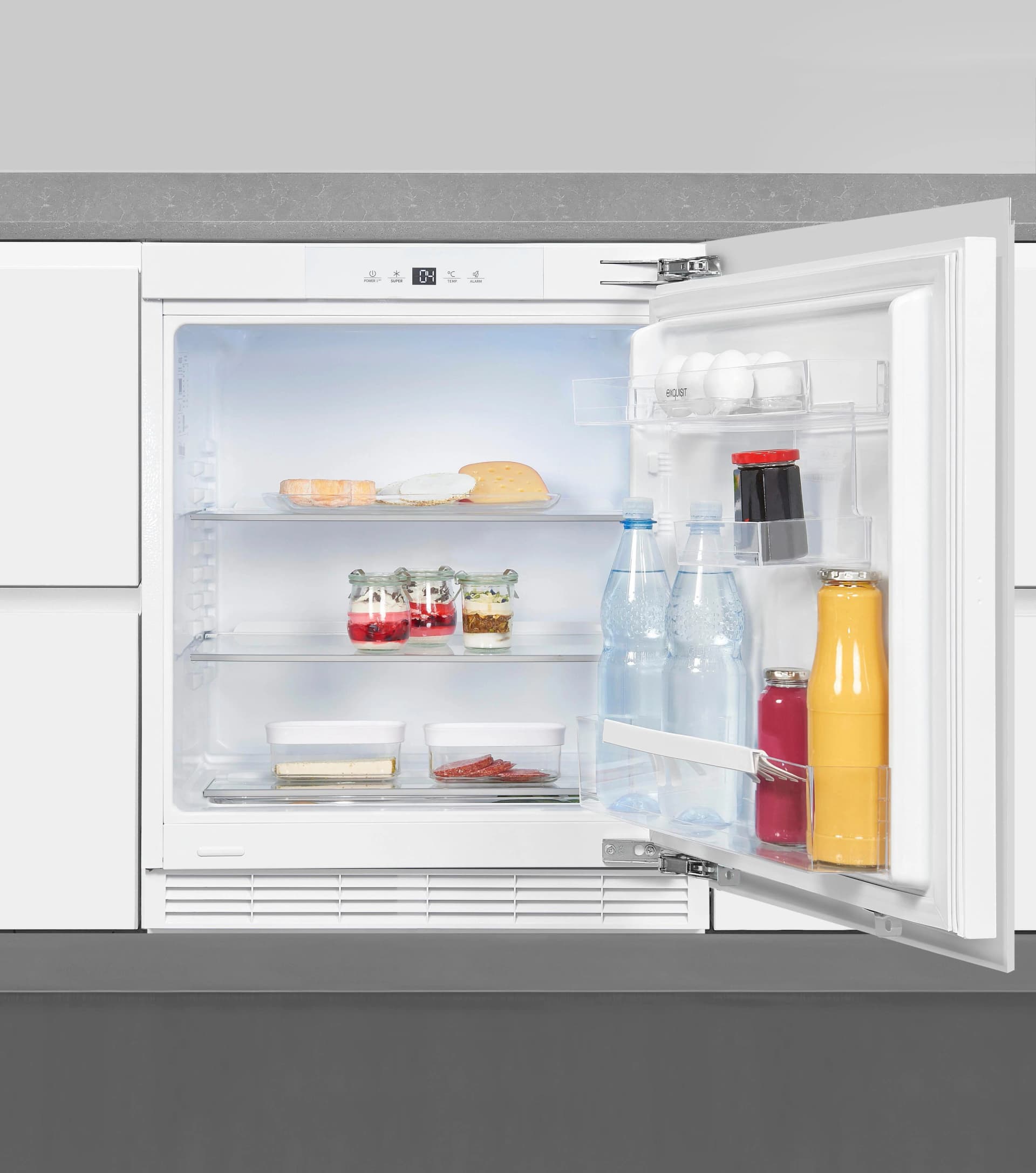 EXQUISIT Einbaukühlschrank UKS140-V-FE-010D 138 Liter LED-Innenbeleuchtung