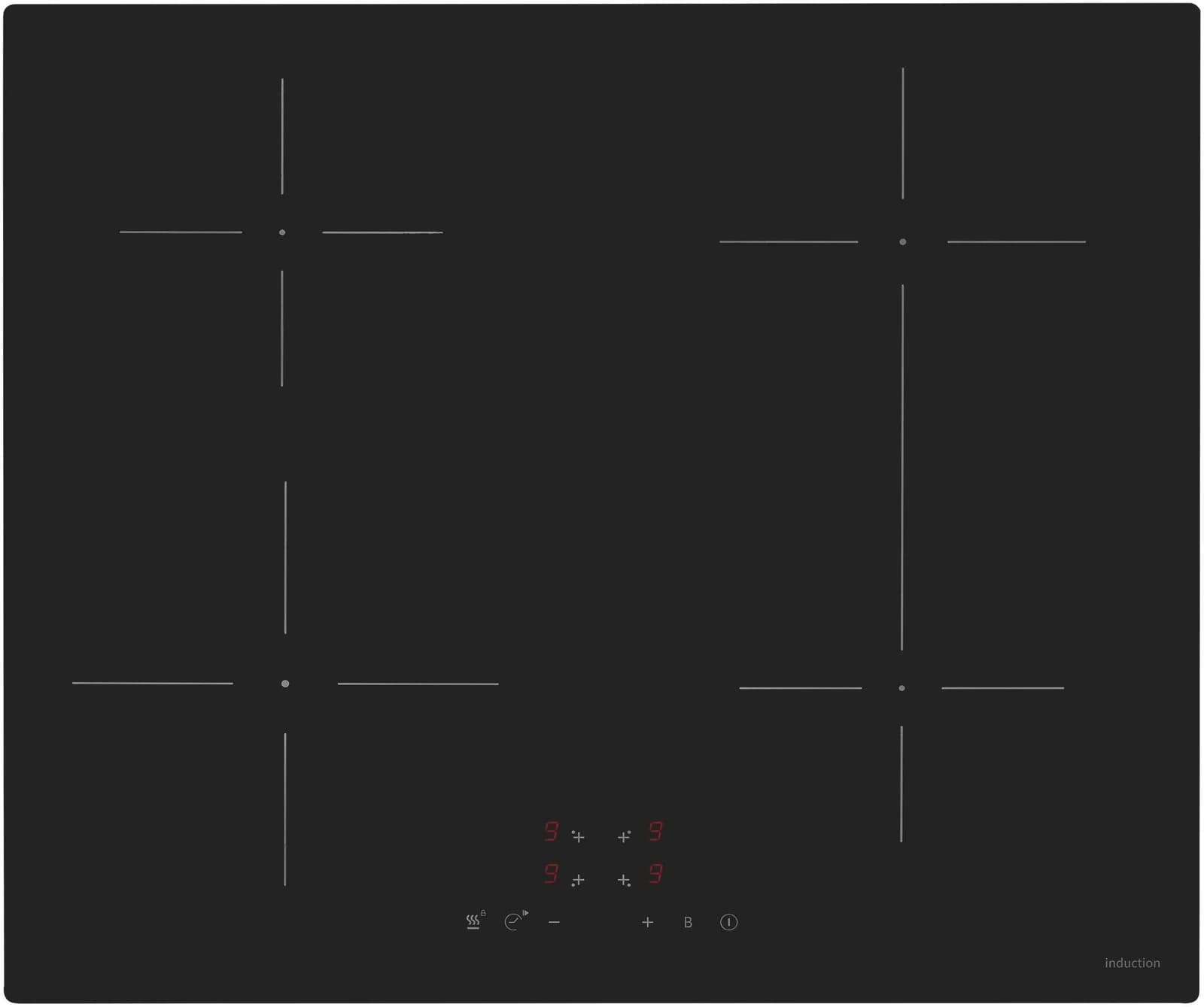 Exquisit Induktions-Kochfeld EKI600-SF-B-380 Schwarz Touch-Control