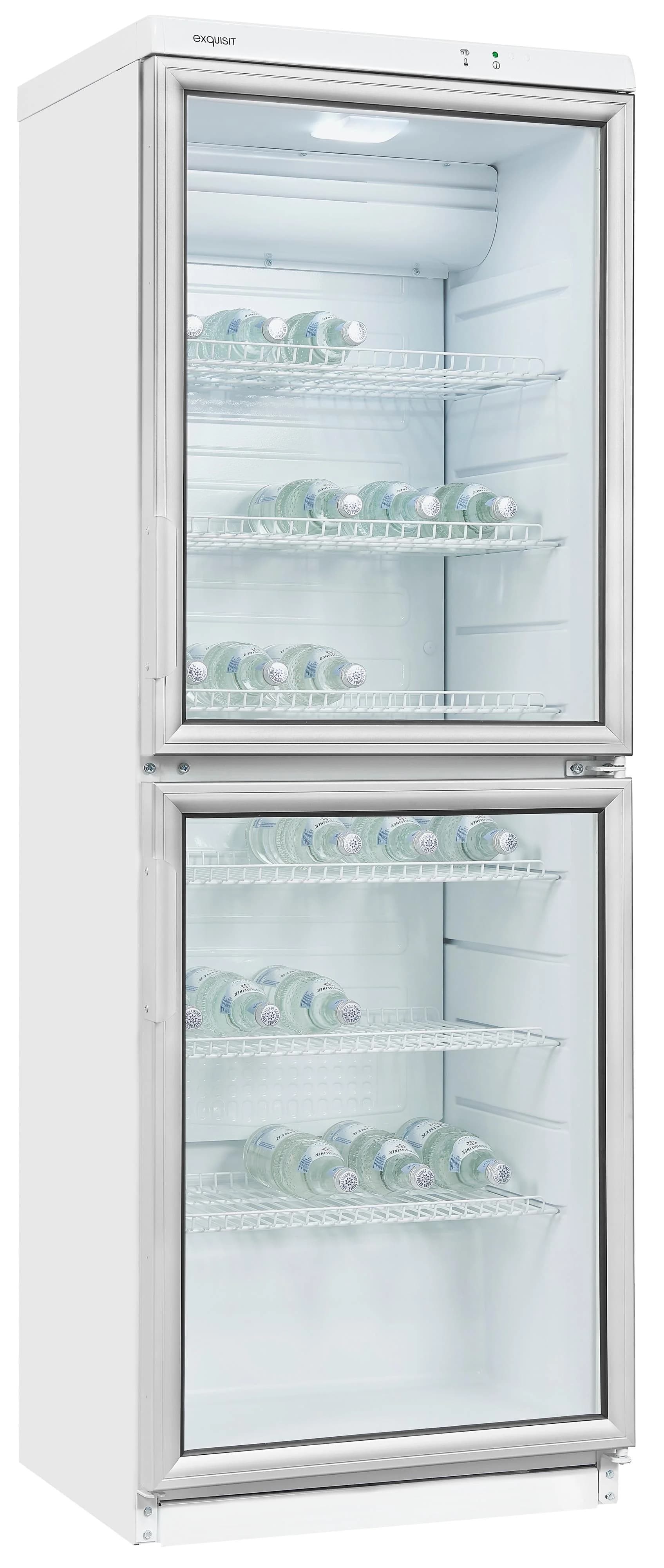 EXQUISIT Getränkekühlschrank GKS350-2-GT-280D Weiß 320L LED
