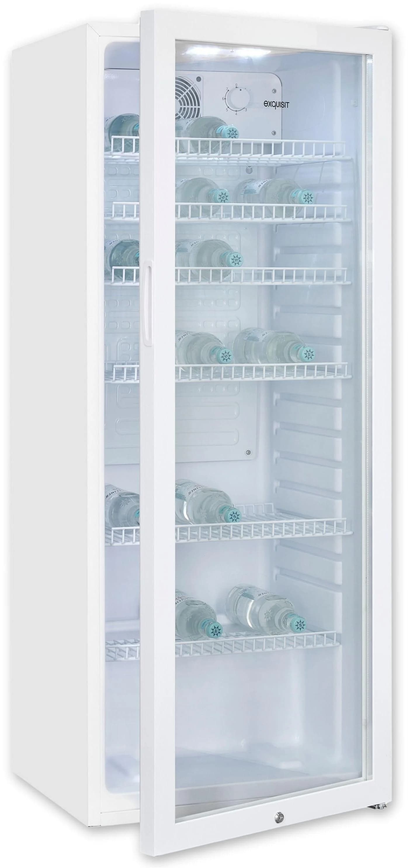 EXQUISIT Getränkekühlschrank GKS240-GT-160C weiß Umluftkühlung
