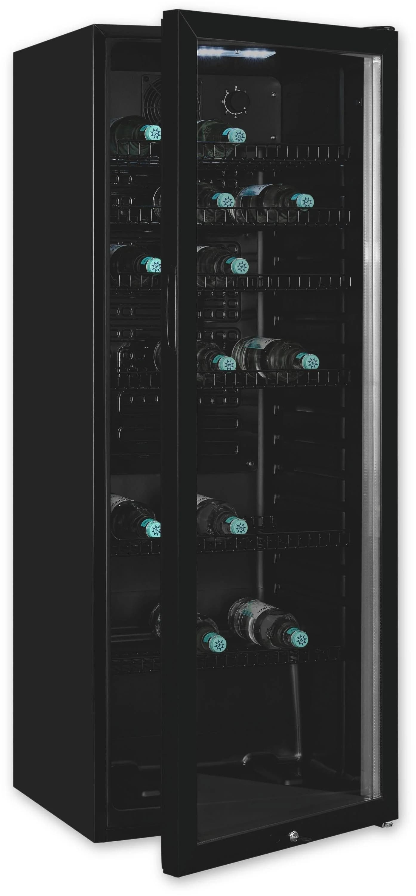 EXQUISIT Getränkekühlschrank GKS240-GT-160C schwarz Umluftkühlung