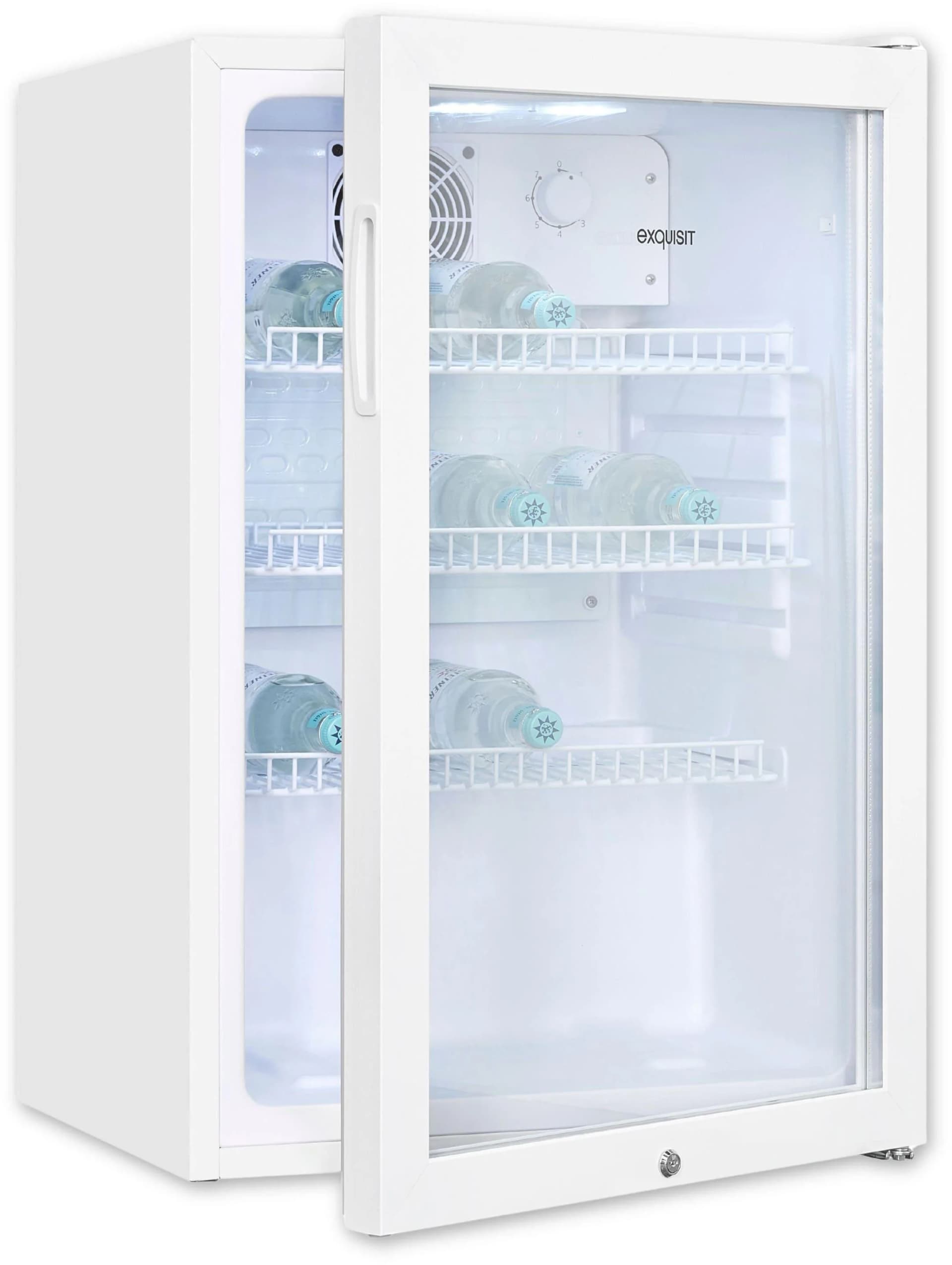 EXQUISIT Getränkekühlschrank GKS120-GT-160C Silber Umluftkühlung