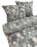 Leonado Vicenti Bettwäsche Winter Grau Thermofleece 2-teilig Schneeflocken Bild 3