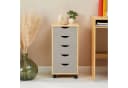 IDIMEX Rollcontainer LAGOS Massivholz 5 Schubladen Grau Bild 1