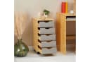 IDIMEX Rollcontainer LAGOS Massivholz 5 Schubladen Grau Bild 3
