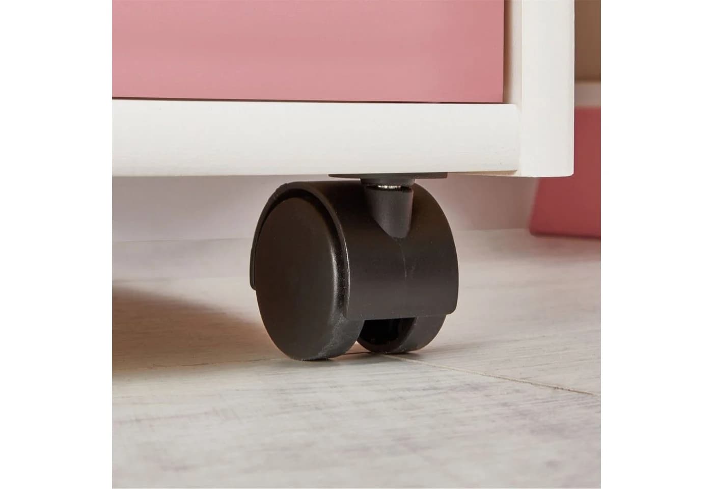 IDIMEX Rollcontainer LAGOS Massivholz 5 Schubladen Weiß/Rosa - Bild 5