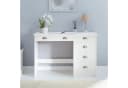 IDIMEX Schreibtisch LANA Weiß Massivholz Landhausstil 5 Schubladen Bild 1