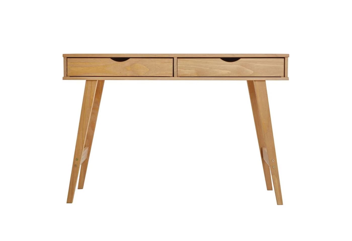 IDIMEX Schreibtisch MILO mit 2 Schubladen aus Massivholz Braun - Bild 4