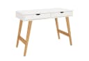 IDIMEX MILO Bürotisch Massivholz Kiefer Weiß mit 2 Schubladen Bild 3