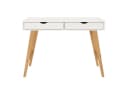 IDIMEX MILO Bürotisch Massivholz Kiefer Weiß mit 2 Schubladen Bild 4