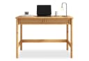 IDIMEX Schreibtisch RODRIGO 110 cm Massivholz 2 Schubladen Rattanoptik Bild 4