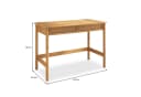 IDIMEX Schreibtisch RODRIGO 110 cm Massivholz 2 Schubladen Rattanoptik Bild 5