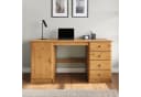 IDIMEX MANAGER Schreibtisch Massivholz Eiche Finish mit 4 Schubladen Bild 1