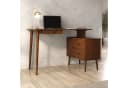 IDIMEX Schreibtisch ANGOLO Massivholz mit Stauraum Kastanie Finish Bild 1