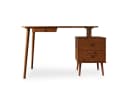 IDIMEX Schreibtisch PIERO Massivholz Kastanie Finish mit Schubladen Bild 5