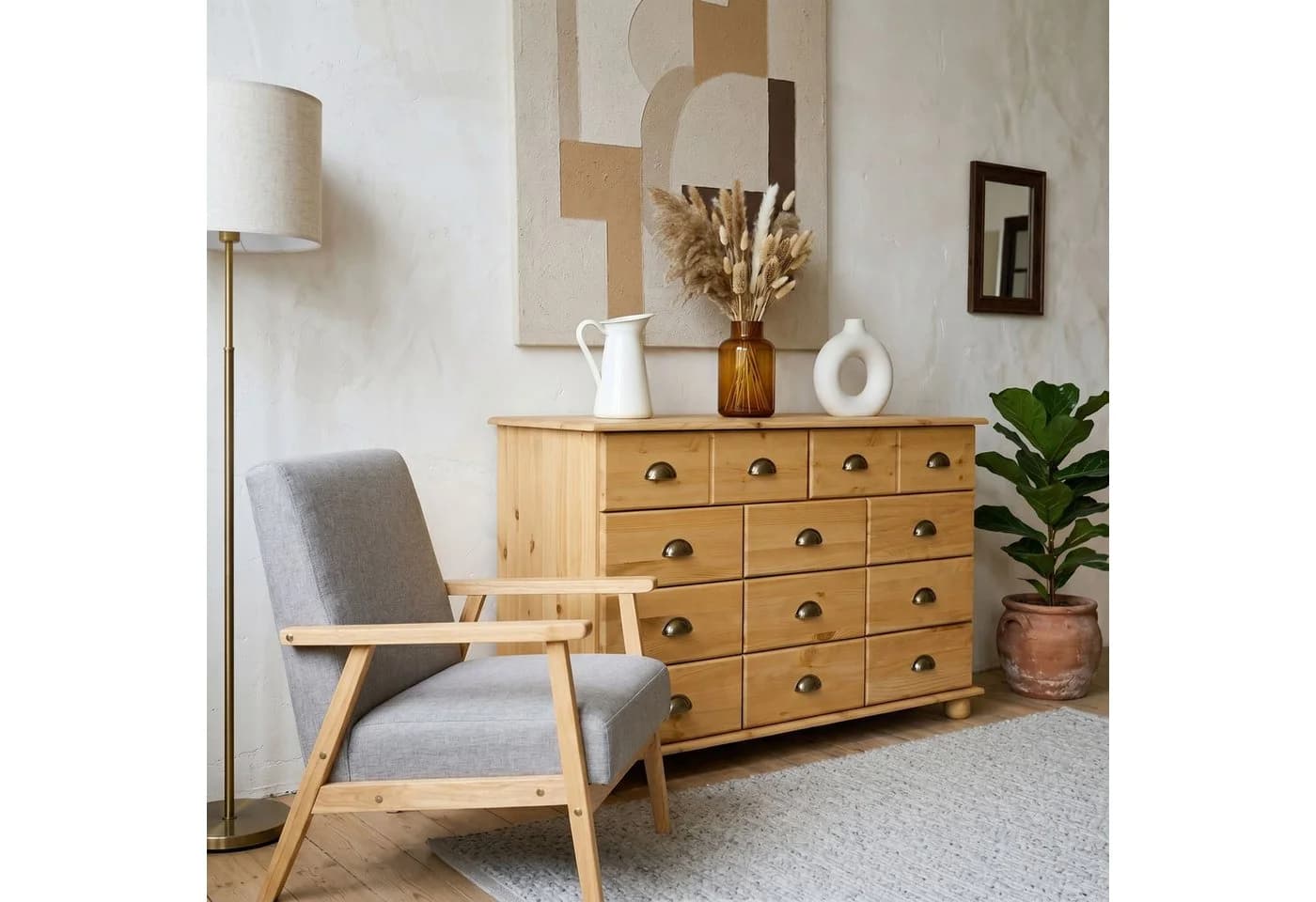 IDIMEX Kommode COLMAR Schubladenkommode Massivholz Landhausstil