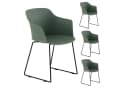 IDIMEX Gartenstuhl FORO 4er Set Grün UV-beständig Metallbeine Bild 1
