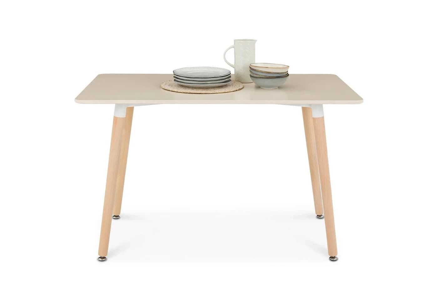 IDIMEX Esstisch SHANNON 120x70 cm Cremeweiß Buchenholzbeine
