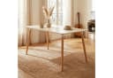 IDIMEX Esstisch SHANNON 120x70 cm Cremeweiß Buchenholzbeine Bild 2
