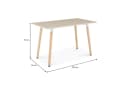 IDIMEX Esstisch SHANNON 120x70 cm Cremeweiß Buchenholzbeine Bild 5