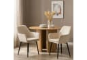 IDIMEX Esszimmerstuhl SIENNA 2er Set Beige Samt mit Armlehnen Bild 2
