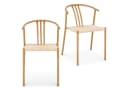 IDIMEX Esszimmerstuhl AVA 2er Set Skandi Stuhl Rattan Metallgestell Hellbraun Bild 1