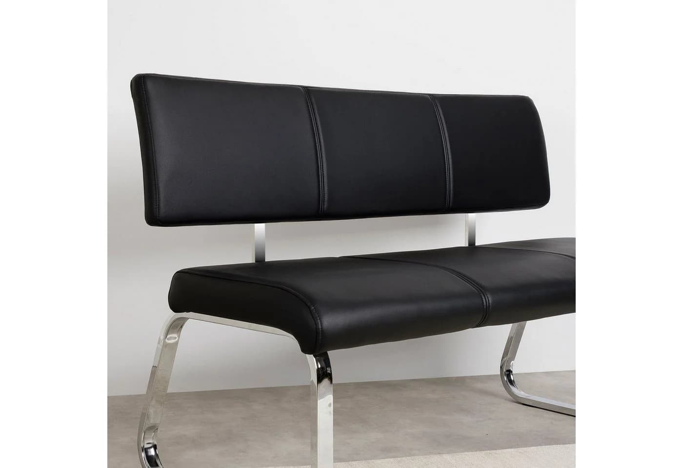 IDIMEX Essbank VILAS 3 Personen Kunstleder Schwarz - Bild 4
