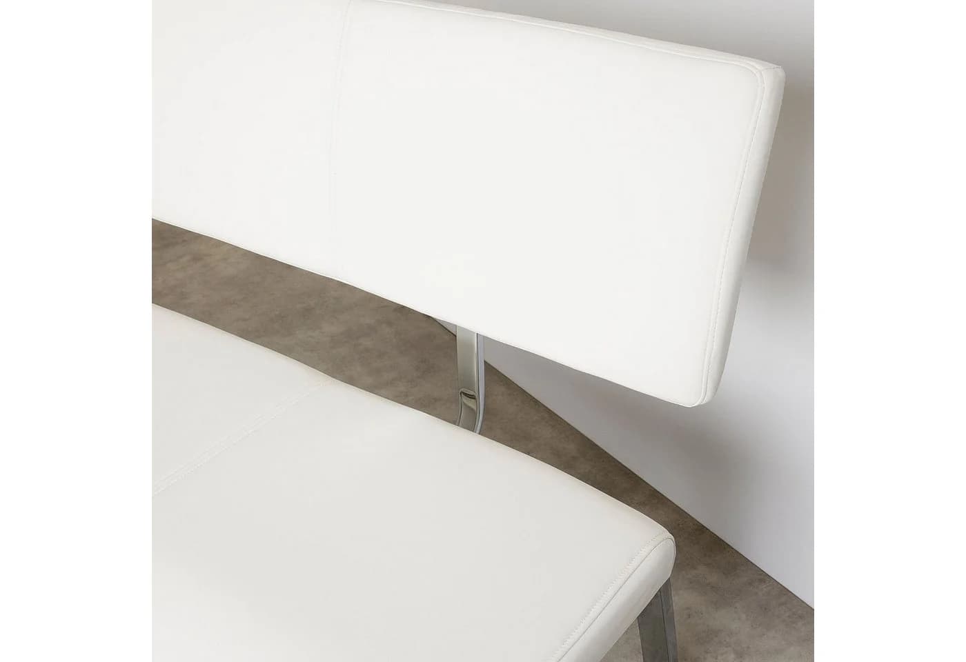 IDIMEX Essbank VILAS mit Rückenlehne, Kunstleder weiß, 3-Sitzer - Bild 5