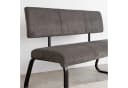 IDIMEX Essbank VILAS mit Rückenlehne, 3-Sitzer, Metallgestell, grau/schwarz Bild 4