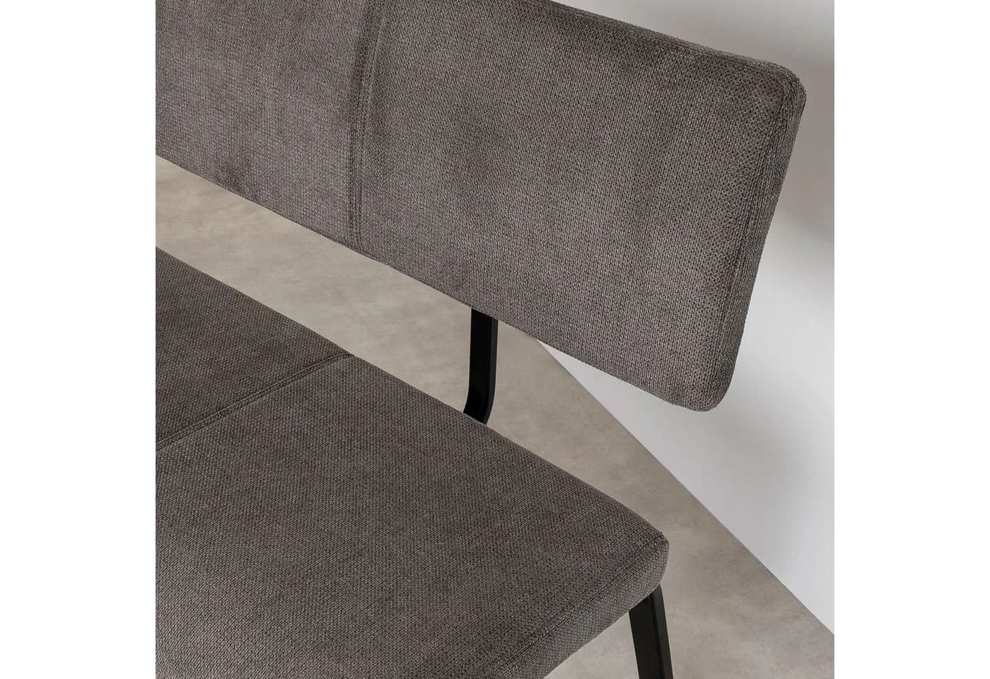 IDIMEX Essbank VILAS mit Rückenlehne, 3-Sitzer, Metallgestell, grau/schwarz - Bild 5