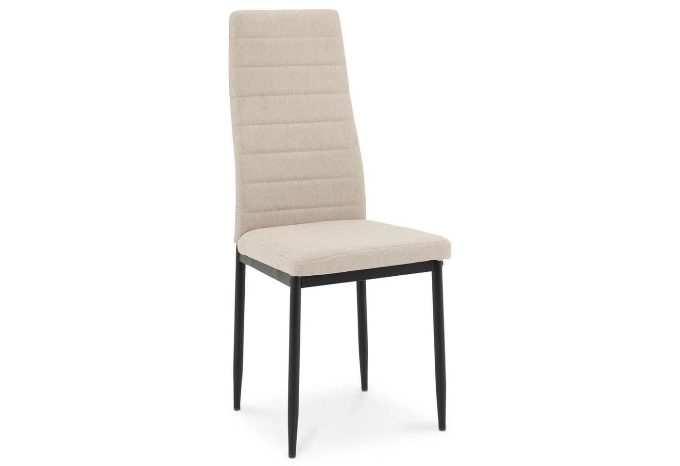 IDIMEX Esszimmerstuhl NATHALIE 4er Set Beige Schwarz Metall - Bild 4