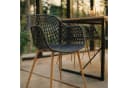IDIMEX Gartenstuhl LUCIA 4er Set Schwarz Kunststoff Metallbeine Bild 1
