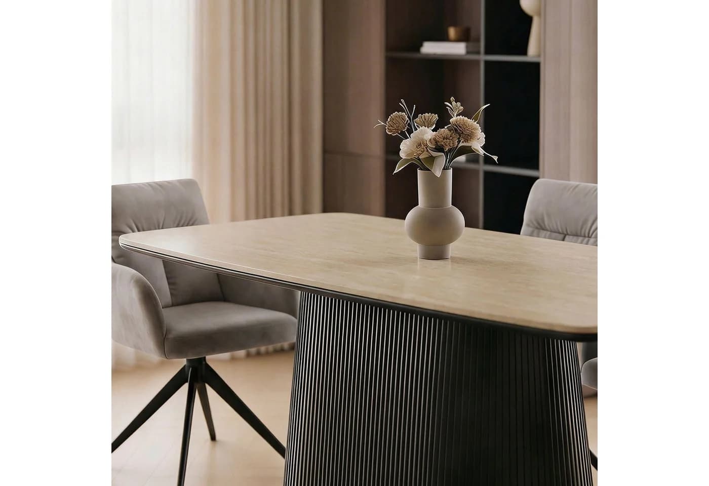 IDIMEX Esstisch GRANO Keramikplatte Beige/Schwarz Modern - Bild 3