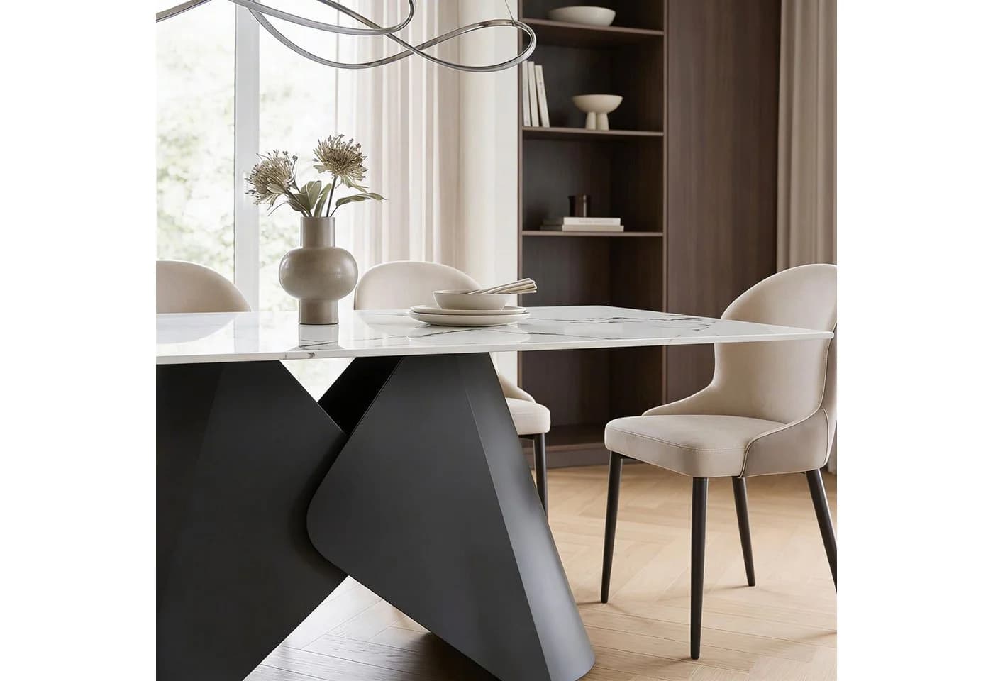 IDIMEX Esstisch LAZIO Marmor-Optik Keramik Metall Schwarz - Bild 3