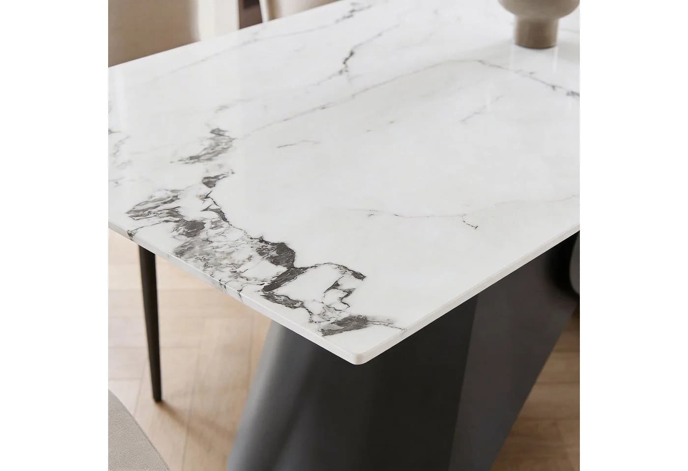 IDIMEX Esstisch LAZIO Marmor-Optik Keramik Metall Schwarz - Bild 4