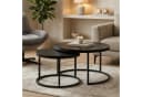 IDIMEX Couchtischset TOURS 2er Set Rund Schwarz Holz-Dekor Bild 2
