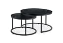 IDIMEX Couchtischset TOURS 2er Set Rund Schwarz Holz-Dekor Bild 3