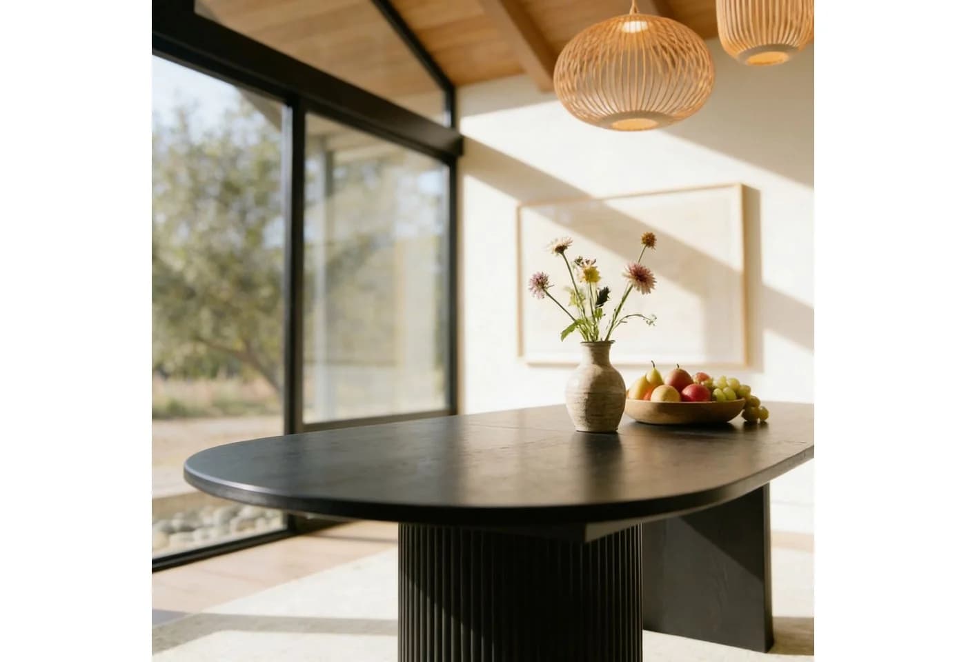 IDIMEX Esstisch EMEZA Oval Ausziehbar Schwarz MDF - Bild 3