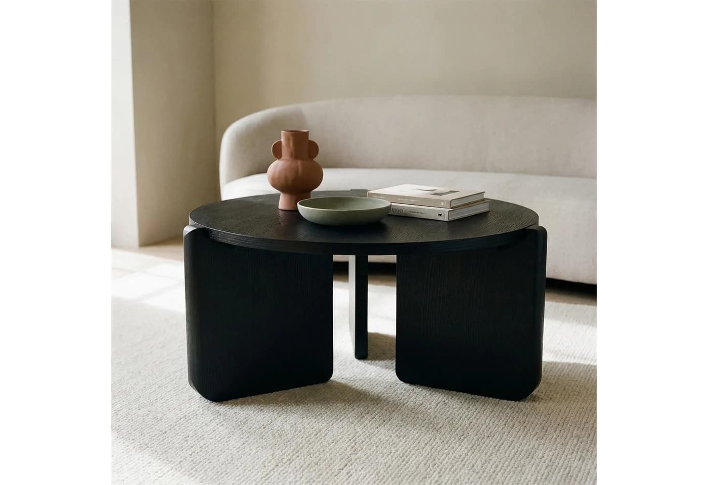 IDIMEX Couchtisch KALI Wohnzimmertisch 80 cm Schwarz - Bild 2
