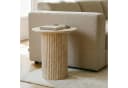 IDIMEX Beistelltisch TEBUR Rund 45cm Travertinoptik Beige Bild 2