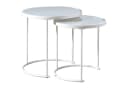 IDIMEX Couchtisch LEYRE 2er Set Weiß Glas Metall Bild 3