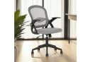 IDIMEX Drehstuhl EREN Ergonomischer Bürostuhl mit Netzrücken und Armlehnen grau Bild 2