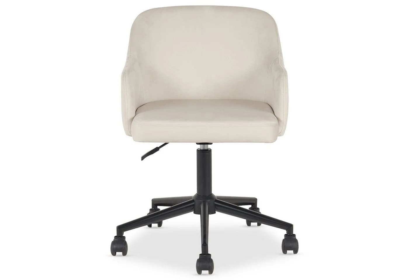 IDIMEX Schreibtischstuhl OLIVER Beige Samt Homeoffice Drehstuhl - Bild 1