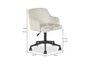 IDIMEX Schreibtischstuhl OLIVER Beige Samt Homeoffice Drehstuhl Bild 5