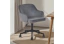 IDIMEX Drehstuhl OLIVER gepolstert mit Samtbezug Homeoffice Hellgrau Bild 2