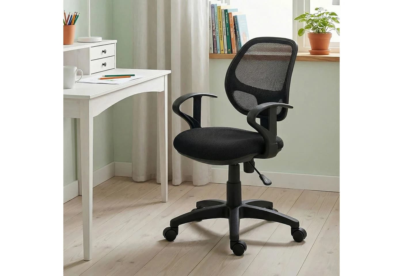 IDIMEX Schreibtischstuhl COOL Schwarz Kinder ergonomisch höhenverstellbar - Bild 2